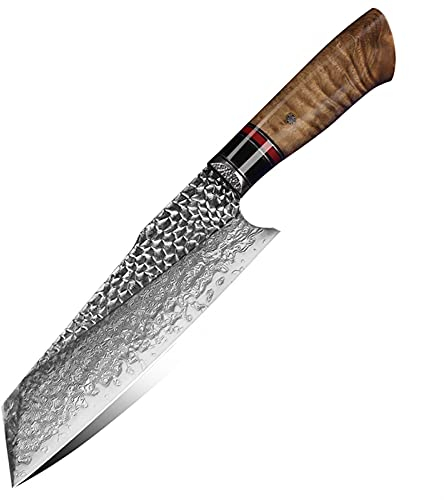 VG10 Damasco de Acero Santoku Cuchillo Cuchillo Hecho a Mano Estilo Chef Cuchillo Cuchillo Herramienta de Cocina 1pcs (Color : Santoku Knife)