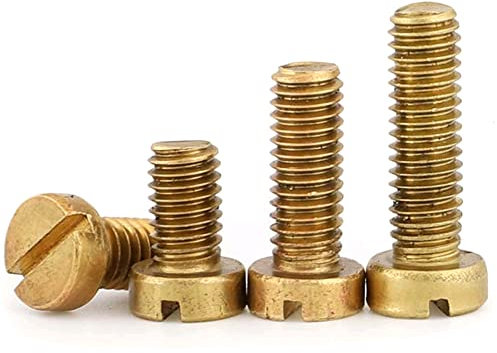 (10 Stück) Messing-Zylinderkopfschrauben mit Schlitz, M4 x 30 mm für Möbelbefestigungen usw.