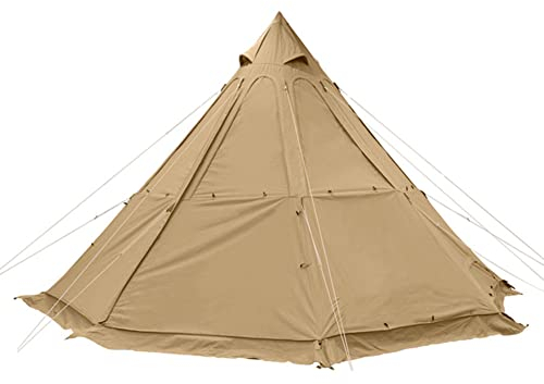 Indisches Tipi-Zelt für Erwachsene, atmungsaktives Pyramidenzelt, Glockenzelt aus Baumwolle für Familien-Glamping, leichtes Tipi-Campingzelt für 5–8 Personen small Gift
