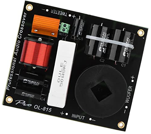 500 W 4 Ohm Bidirektionaler Frequenzteiler, Langlebige Frequenzweiche, Lautsprecherteiler, für Alle 12–18 Zoll Leistungsstarken Professionellen Lautsprecher