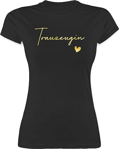 Shirt Damen - JGA Junggesellenabschied Frauen - Trauzeugin Maid of Honor - XL - Schwarz - t-Shirts junggesellinnenabschied Bachelorette Party Tshirt t-Shirt jungesellinnenabschied jungesselnabschied