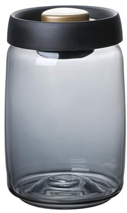 Vacuum Coffee Canister Food Storage Container Airtight Food Storage Container Coffee Container Clear Glass Container Glass Coffee Bean Container Heat Resistant Glass Container and