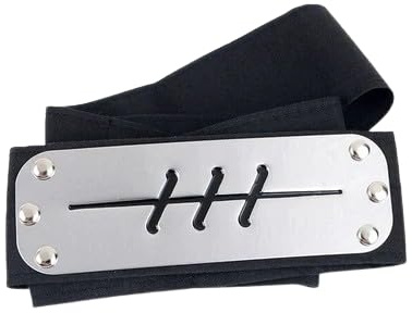 Kraja Ninja Stirnband, Konoha Shipudden Akatsuki Hidan Konohagakure Wappen, Stirnplatte Bandana Stirnband, Kopftuch Cosplay Akessory HIdan (Hidan)