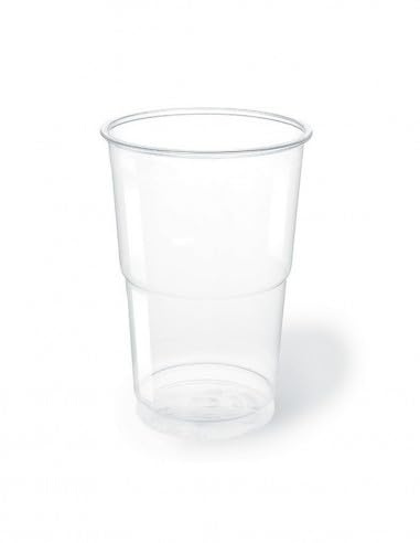 TELEVASO - 500 uds - Vaso de plástico color transparente, de polipropileno (PP) - Capacidad de 500 ml - Desechables y reciclables (Vasos PP 500 ml. Transparente (500 Uds.))