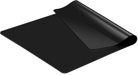 KITCHENRAKU KR Thickened Extra Large Silicone Worktop Protector - Nonstick Heat Resistant Countertop, No Skid & Nonstick Placemat & Craft Mat (Black, 40x60cm)