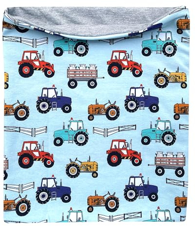 Wollhuhn Kinder Long Loop – Extra langer Schlauchschal aus Baumwolljersey – Weicher, zweilagiger Halswärmer für Jungen & Mädchen – Handgemacht in Deutschland