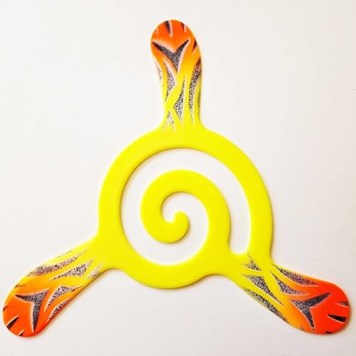 Boomerang Spiroboom, Un Boomerang hallucinant, il revient Vraiment en dessinant Une Spirale dans Les airs Vous serez hypnotisé, Facile à Lancer pour débutant et Bon Lanceur