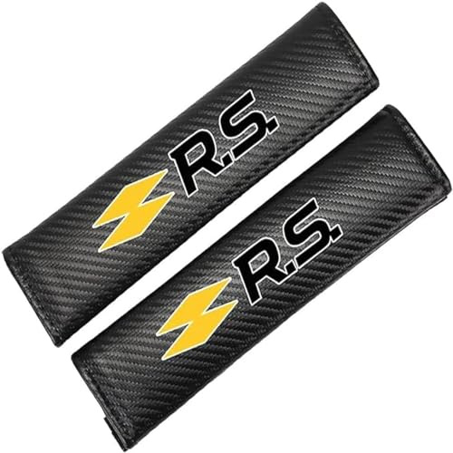 MJHQWE 2 Pezzi Imbottitura Cintura Sicurezza per RS Line Clio Megane Scenic,Auto Copri Cintura di Sicurezza Accessori Interni