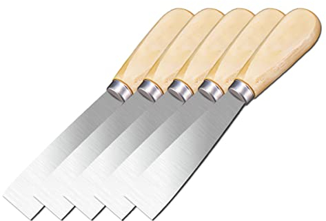 Spachtelmesser, Tapetenschaber, Farbschaber, Werkzeug for Verteilen von Trockenbau-Spachtelmasse und Schlamm, Klebeband, Schaben von Farbe, 5 Stück, 10,2 cm (Size : 1inch)