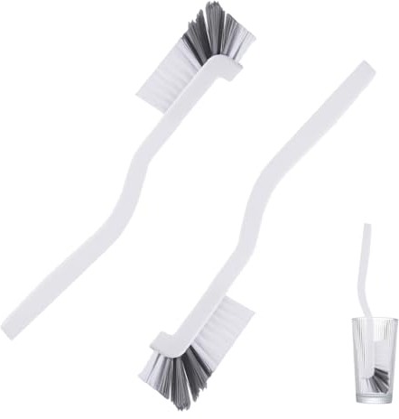 Set di 2 spazzole per la pulizia della cucina, con manico lungo, setole morbide, con angolo di 90°, per la pulizia di piatti, padelle, pentole, lavello da cucina