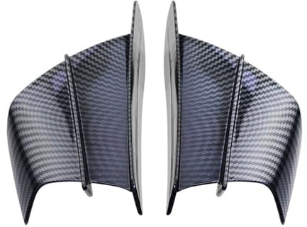 DUSHUO Kit Alettone Deflettore Aria Spoiler Laterale Universale per Moto Carenatura Anteriore Alette Aerodinamiche Spoiler Ala Moto