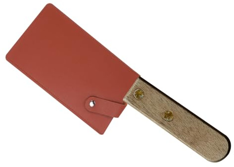 PATIKIL Funda de Cuchillo de Chef de Cuero PU, Protector de Cuchillo Ancho Impermeable para Cuchillo de Chef en Casa, Color Naranja Claro