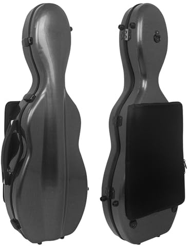 Geigenkasten 4/4 Violinkoffer Ultraleichter Carbonfaser-Schultergurt Leichter Violinkoffer-Rucksack Mit Notentasche(Black)