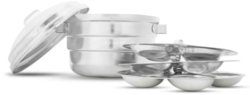 Solaris Kitchenware’s Aluminium Idli Pot – Perfect for Fluffy Idlis, Steaming, and Multipurpose Cooking | 13 Idlies
