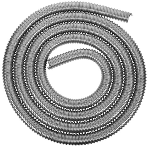 Veemoon Stainless Steel Protective Sleeve for Power Cable Outdoor Cable Protector Threaded Hose Coiled Tube Sleeve