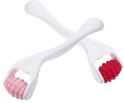 LRXIYODE 2 Stück-pack Kleiner Augenroller Silikon Gesichtsroller für Augenpartie und Gesichtsmassage Kompakt Hautfreundlich Fördert Hautpflegeaufnahme für Unterwegs