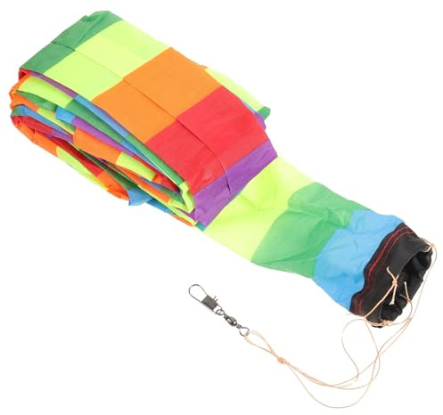 Milisten Colorful Long Tail Kite Tail Streamer Rainbow Ribbon Kite Accessory and Drone Decorations Outdoor Wind Sock for Garden Beach Park Fun
