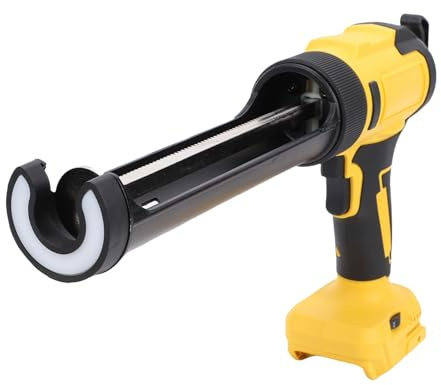 Jectse Electric Caulk Adhesive Gun 6 Speed Control Auto Retract Battery Powered Caulking Gun for Attic Work Fits 300ml Cartridges