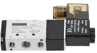 Válvula solenoide neumática de aire de 2 posiciones y 5 vías, 220 V CA, 4,8 W, 3/8 PT, 4V310-10