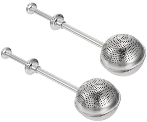 PRETYZOOM Set 2 Pezzi Shaker per Zucchero a Velo e Colino da Tè in Acciaio Inossidabile, Filtro per Spezie Multiuso Manico, per Cucina, Infusione Tè e Preparazioni Alimentari