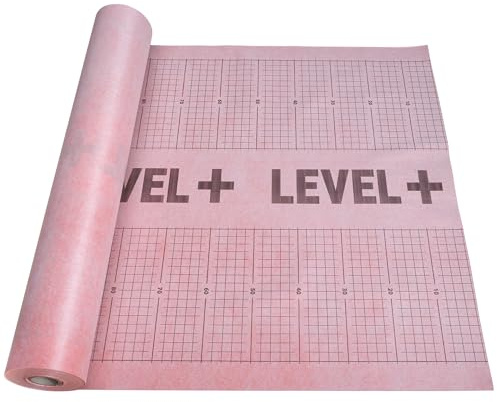 LEVEL+ TPO Abdichtungs- & Entkopplungsmatte 10 m² für Fliesen | wasserdicht, rissüberbrückend, innen & außen, Bad, Balkon, Terrasse, Dusche TPO