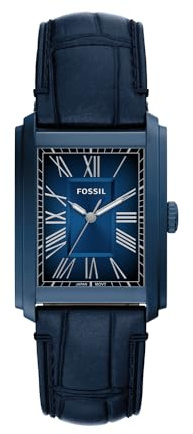 Fossil Carraway Herren 30MM Blaue Edelstahl-Uhr, FS6170