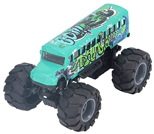 SUPYINI Ruedas grandes, alta simulación, aleación retráctil, modelo de autobús, juguete de autobús escolar a escala 1:43, escuela retráctil con exquisita pintura en aerosol, adecuado para más de 3