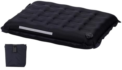 Cojín Inflable para Asiento con Tira Reflectante | Cojín Inflable para Asiento de Avión Para Vuelos Largos, Camping, Senderismo, Escalada, Pesca, Picnic, Exteriores, Niños,
