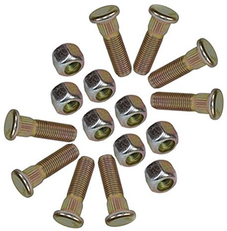 AB Tools Pack of 8 3/8 UNF Wheel Studs And Nuts For 4 PCD Trailer Suspension Hubs