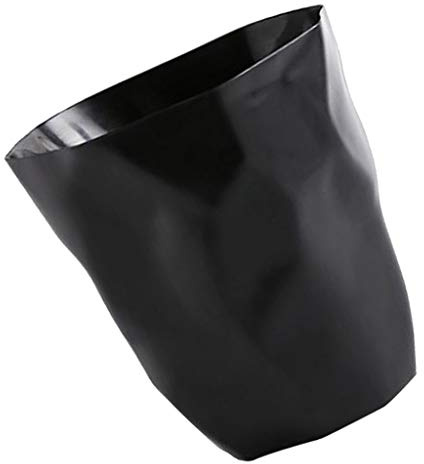 Fenteer Abfalleimer – Papierkorb für, Badezimmer, Aufenthaltsraum, Schwarz groß, 26.5cm