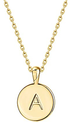 PAVOI 14K Yellow Gold Plated Letter Necklace for Women | Gold Initial Necklace | Letter A