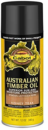 Cabot Australian Timber Oil Wood Stain and Protector, Honey Teak, 12 oz Aerosol Can