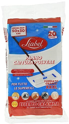Liabel - Paño para atrapar el polvo, 20 paños de 30 x 50 cm