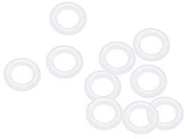 sourcing map Packung mit 10 Silikon O-Ringe 7mm OD 4mm ID 1.5mm Breite VMQ Dichtung für Kompressorventile Rohrreparatur Weiß