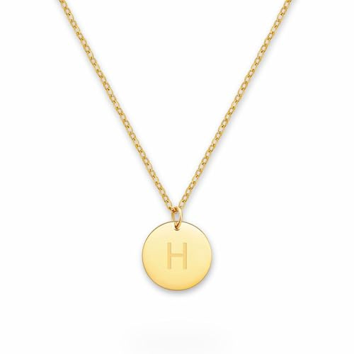 GD GOOD.designs Kette mit Buchstaben Gold 18 Karat - Wasserfest | Goldkette für Damen mit A-Z Anhänger | Initial Buchstabenkette