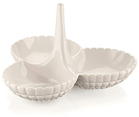 Guzzini -Plat à hors d’oeuvre- Made in Italy - 25x23,5xh15,5 cm