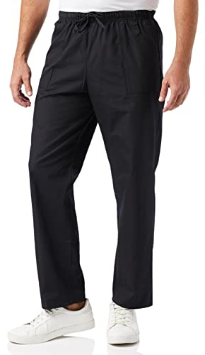 MISEMIYA - Pantaloni Unisex Vita Elastica Uniforme di Lavoro Clinica Ospedale -BZ-6802 - XX-Large, Nero 68