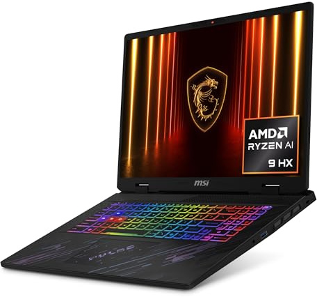 msi Pulse A17 AI+ C3XWFKG-010IT, Notebook Gaming 17 QHD+ 240Hz, Ryzen AI 9 HX 370, Nvidia RTX 5060 8GB GDDR7, 1TB PCIe4, RAM 32GB DDR5, WiFi 6E, Win 11 Home [Layout e Garanzia ITA]