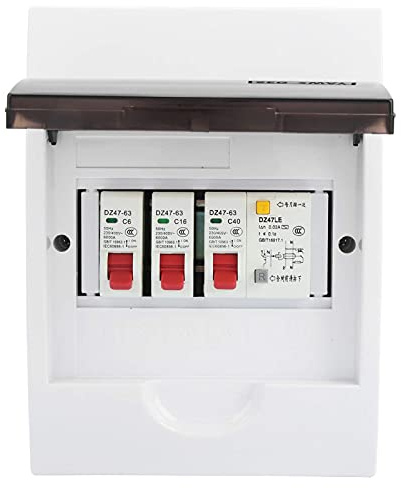 Circuit Breaker Box, 40A 30mA RCD 2MCB Universal Protective Circuit Breaker for Garage Caravan Consumer Unit
