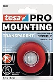 Tesa Mounting PRO 66965-00001-00 Montageband, transparent, 5 m x 19 mm, 1 Stück