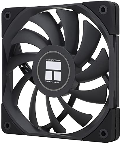 Thermalright C12015B – leiser CPU- und PC-Gehäuselüfter, 4-Pin PWM, 15 mm flaches Slim-Design, 120mm Kühllüfter (Schwarz)