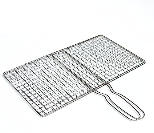 FUBESK Barbecue Griglia Griglia Griglia Rete BBQ Bistecca Carne Pesce Veg Mesh Holder Strumenti per Arrosto Pesce Verdure Gamberetti Bistecca