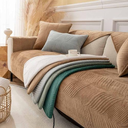 MTHGH Sofabezug Ecksofa l Form Wasserdicht sofaschoner rutschfest Hund Katze Couch Überzug Ecksofa u Form Decke Universal 3/2/4/1sitzer Sofa(A20,110x210cm)