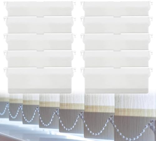 Lamellen Gewichte Vertikaljalousie, Lamellenvorhang Ersatzteile Aufhänger, Lamellenvorhang Beschwerungsplatten, 127mm ertical Blinds Bottom Ersatzlamellen Vertikaljalousie Ersatzteil (Weiß 10PCS)