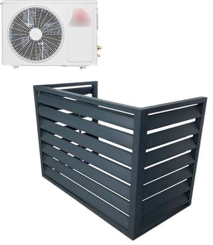 ZIXIAOS Couverture De Climatisation, Dispositif Split De Climatisation, Grille De Protection pour Systèmes De Climatisation, Couverture De Protection Solaire Extérieure,Grey-2-3p