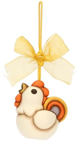 THUN Addobbo Gallo Jack, Ceramica, Collezione Giardino di Primavera, 4,7 x 3,6 x 5,1 cm