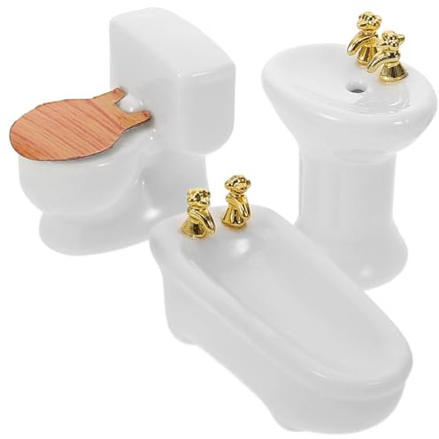 BESTonZON 1satz Miniatur Badezimmer Möbel Für Waschbecken Und Toilette Dekoration Für Miniatur-szenen Gefertigt Langlebig Und