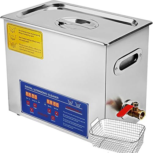 WhAeoy Ultraso-ni-c Cleaner (1.3L 2L 3L 6L 10L 15L 22L 30L), Digital Timer + Heated Temperature Display, For Repair Sho,6L