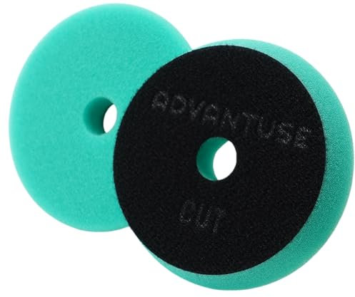 ADVANTUSE - Polierpads Polierschwämme Poliersets für Exzenter- und Rotationspoliermaschine (2x Heavy Cut Pad 75mm)