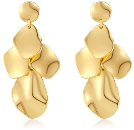 TOVABA Damen Statement Ohrringe Hypoallergene Materialien, Farbechte Goldvergoldung für Modische Outfits